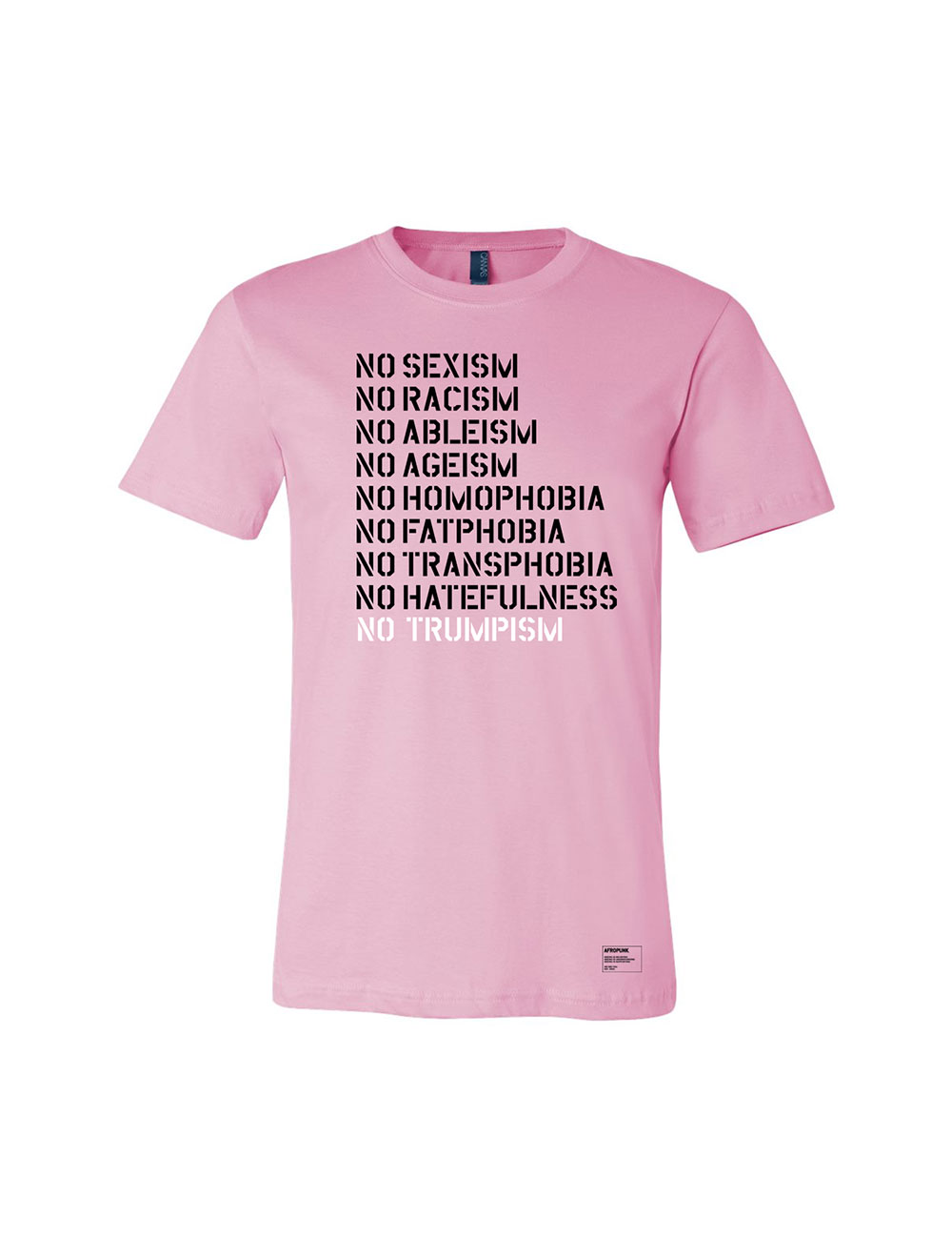 Afropunk - Official Merch Shop - T-Shirts - No Trumpism Pink tee